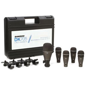 Kit Microfone para Bateria Samson DK705 05 Peças com Clip Fixação e Maleta Transporte -| C025091